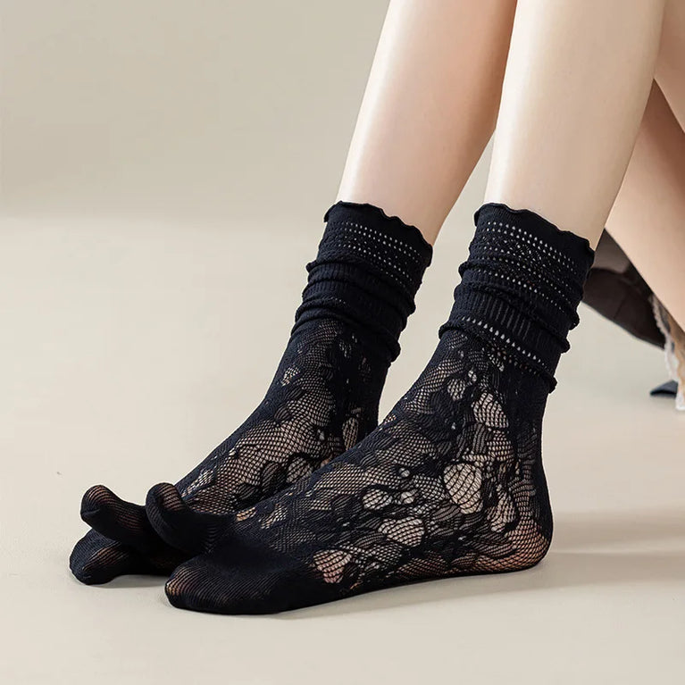 Lace Tabi Socks | Sexy Two-Finger Mesh Summer Sock
