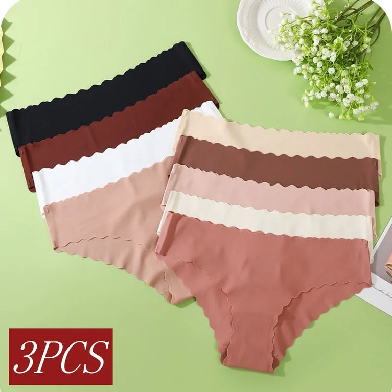 3pc Seamless Briefs | Low-Waist Soft Thin Panties