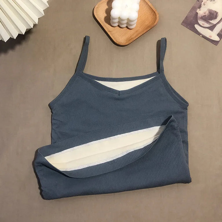 Winter Velvet Thickened Undershirt Women Cozy Warm Vest Top