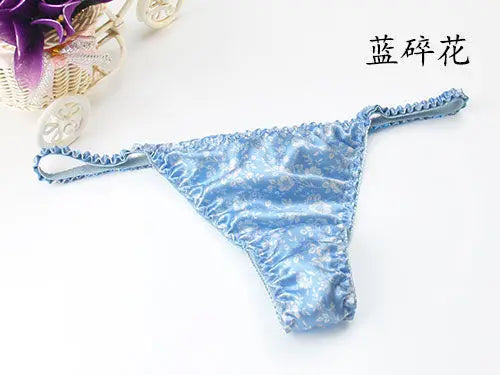 100% Pure Mulberry Silk G-String – Breathable Low-Rise Luxury Thong for Women