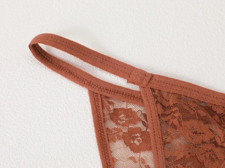 7pc Lace G-Strings | Floral Low-Rise Sexy Thongs