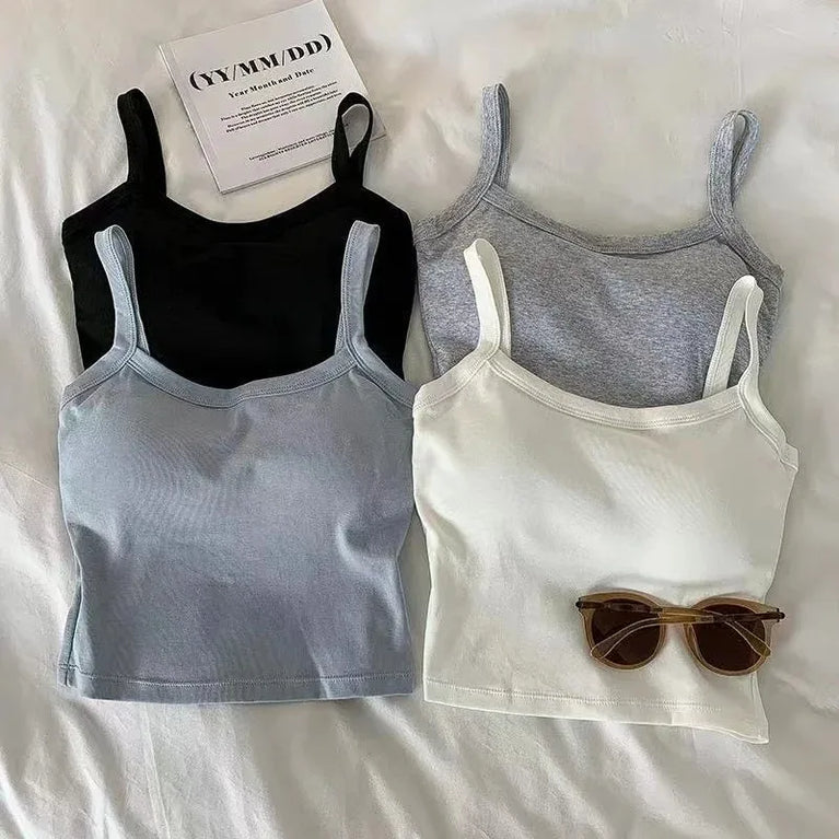 Crop Top Women Sexy Sleeveless Casual Camisole Tube Top Vest