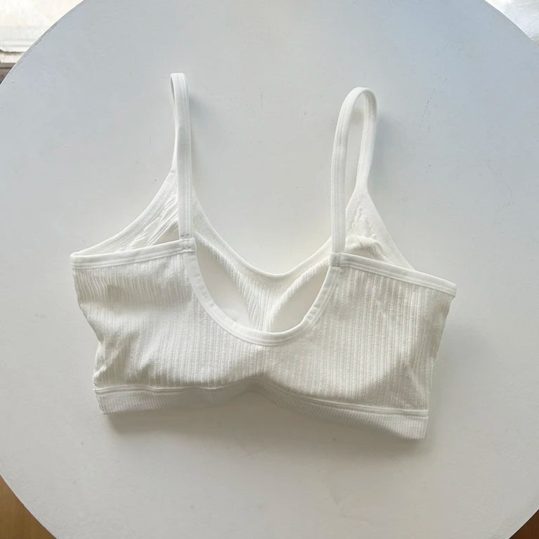 Ice Silk Lace Sports Bra | Wireless Seamless Summer Vest
