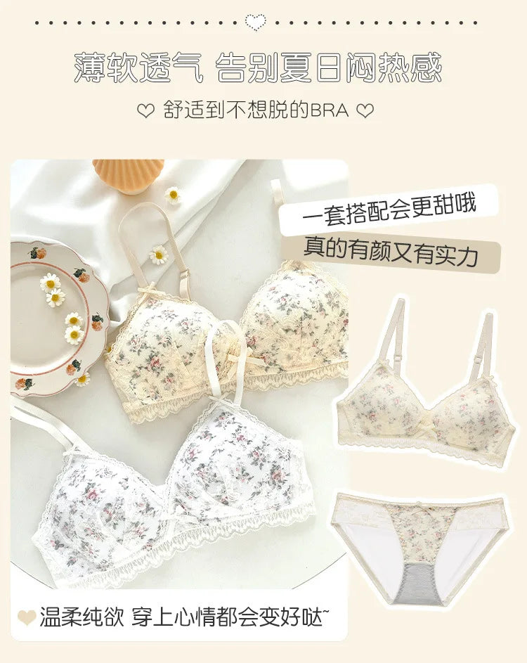 French Lace Bralette | Seamless Transparent Lingerie