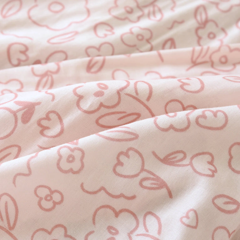 Women's Pure Cotton Floral Robe | Thin Gauze Sleep Gown