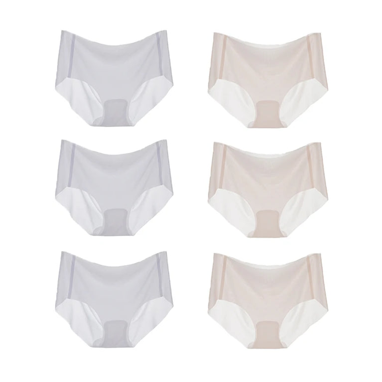 6pc Ice Silk Seamless Briefs | Ultra-Thin Quick-Dry