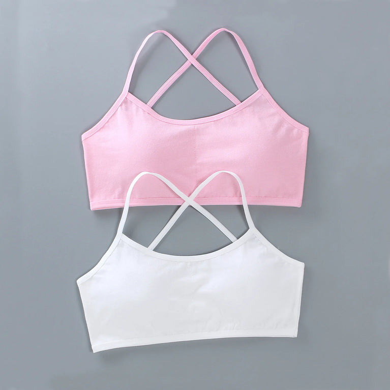 3-Pack Cotton Training Bras | Soft Teen First Camisole