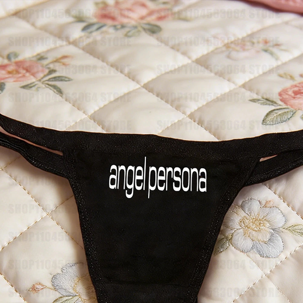Y2K Letter-Print Fashion Thong | Emo-Style Summer Bottoms