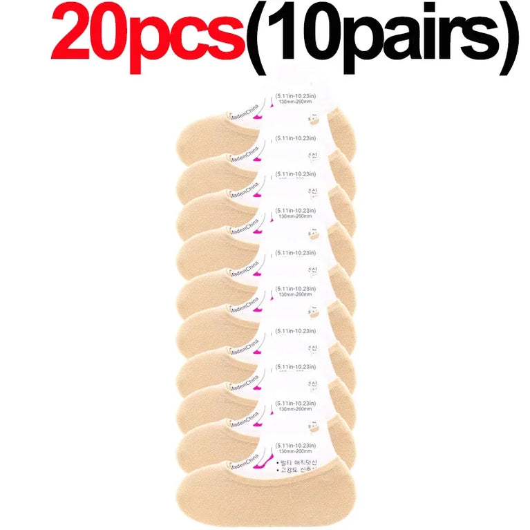 10-Pack Invisible Boat Socks | Ultra-Thin Summer Liner Set