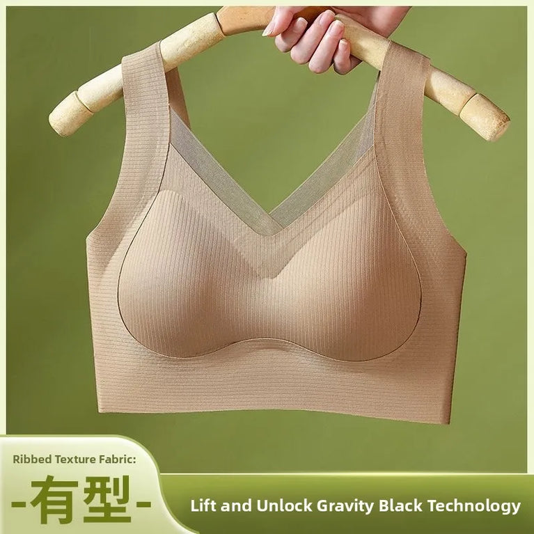 Seamless Backless Vest Bra | Adjustable Gathered Summer Fit