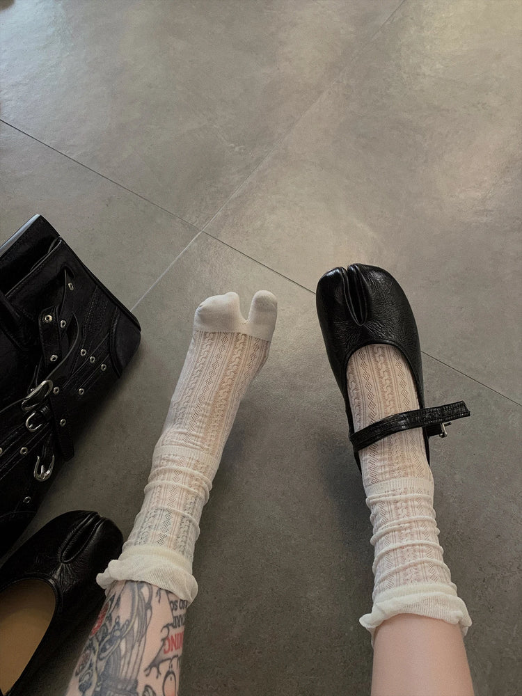 Summer Thin Tabi Socks | Breathable Two-Toed Mesh Cotton Set