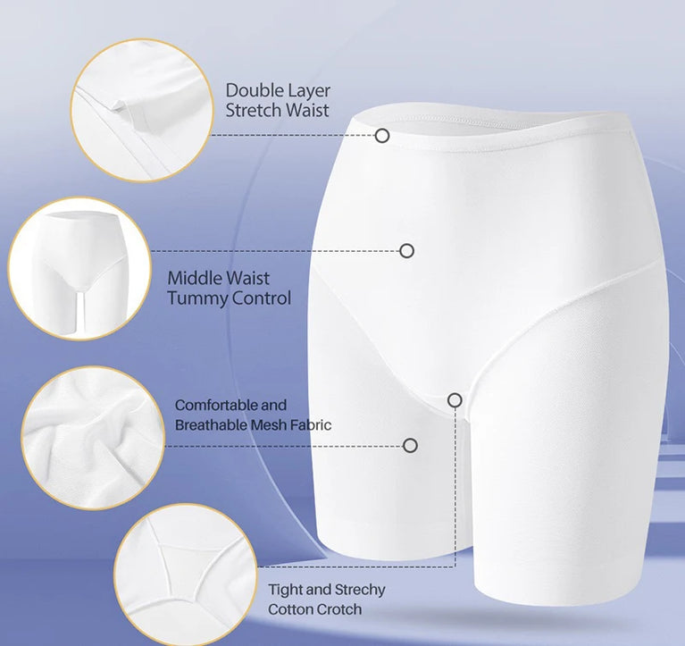 Women's Seamless Safety Shorts – High-Waist Anti-Friction Mesh Panties