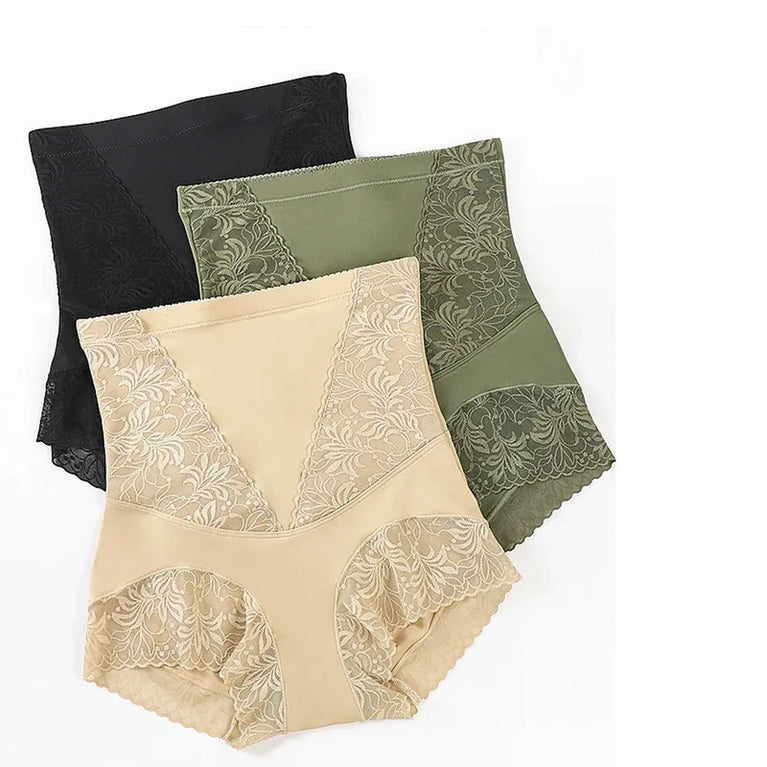 High-Waist Lace Tummy Control Panties | Professional Midsection Shaping & Body Shaper