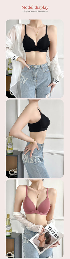 FallSweet 3PCS Seamless Push-Up Bra | Wireless Glossy Comfort
