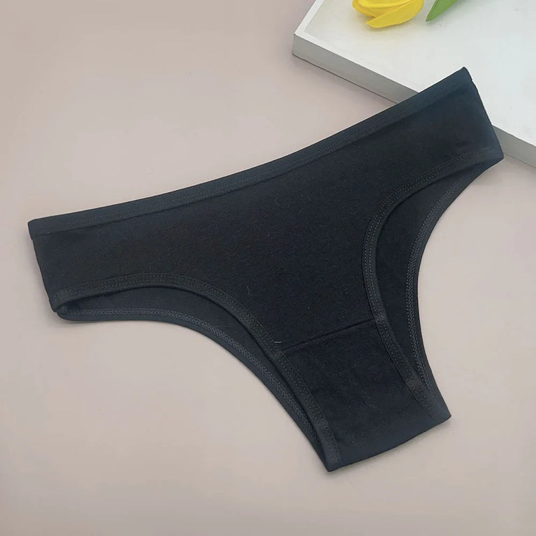5pc Cotton Bikini Thongs | Low-Waist Brazilian Set