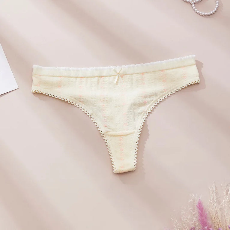 Cute Print Cotton Thongs | Soft Sexy Summer Tangas