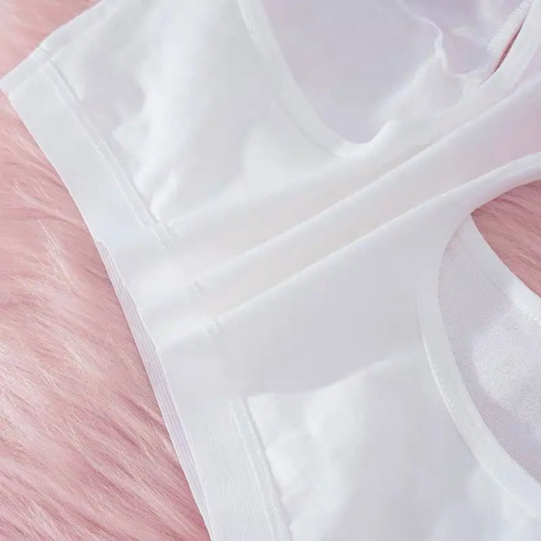 Girls' Anti-Peeping Sport Training Bra | Soft Cotton Underwear