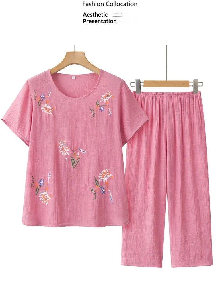 Women’s Summer Print Pajama Set | Short-Sleeve Loungewear