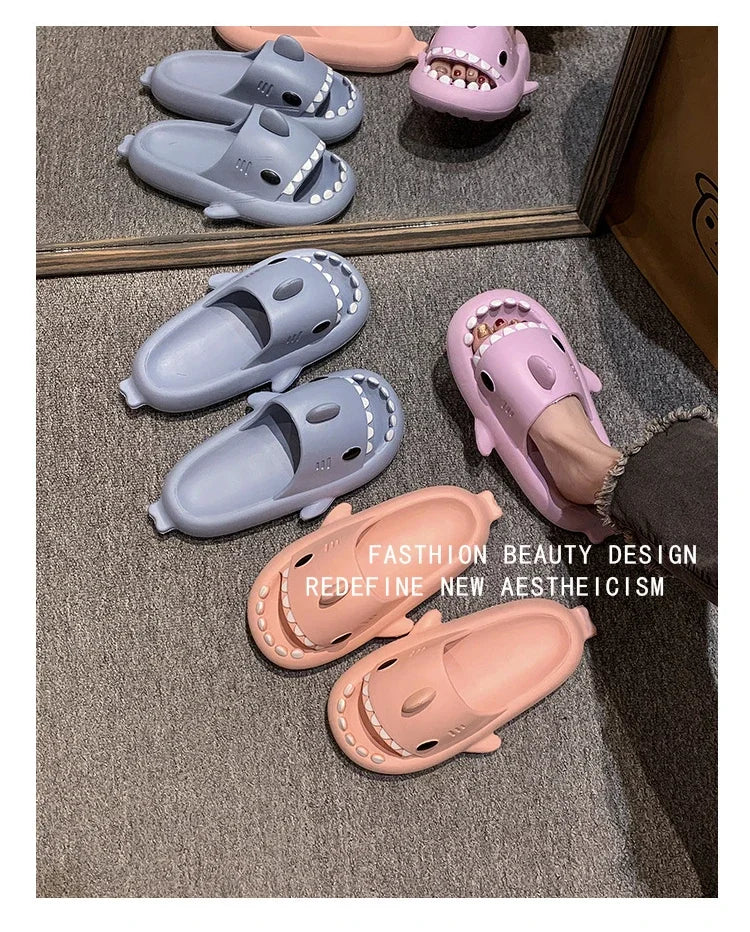 Shark Cloud Slides | Thick-Sole Anti-Slip Sandals