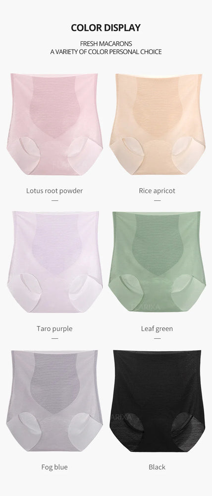 High-Waist Seamless Ice Silk Panties | Tummy Control Shaper