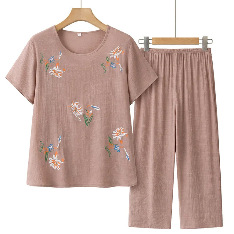 Women’s Summer Print Pajama Set | Short-Sleeve Loungewear