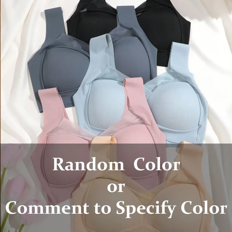 Seamless Lace Sport Bra – Wireless Push-Up Comfort