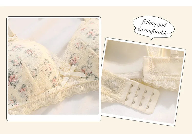 French Lace Bralette | Seamless Transparent Lingerie