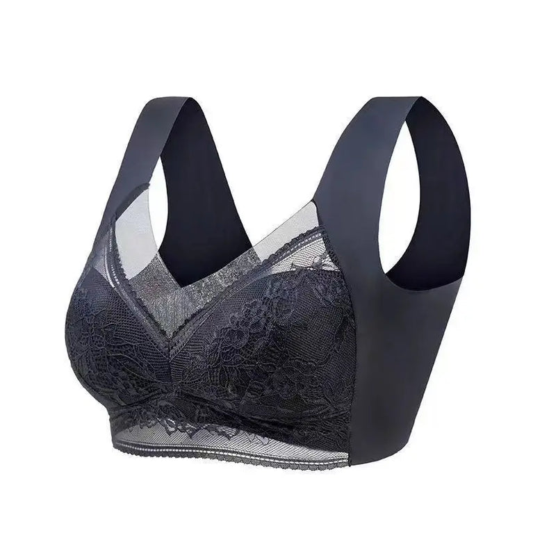 L–6XL Ice Silk Seamless Bra | Plus Size Wireless Push-Up