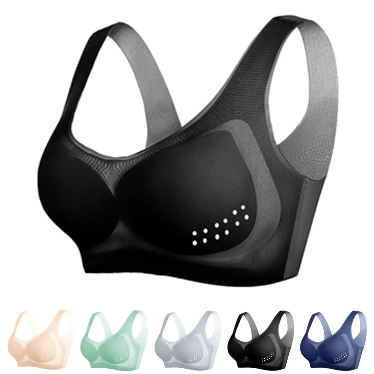 Ultra-Thin Ice Silk Seamless Bra | Cooling Plus-Size Support