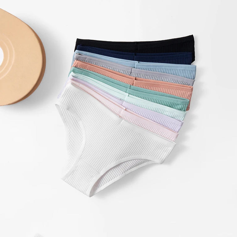 10pc Soft Cotton Briefs | Sexy Breathable Low-Waist Set