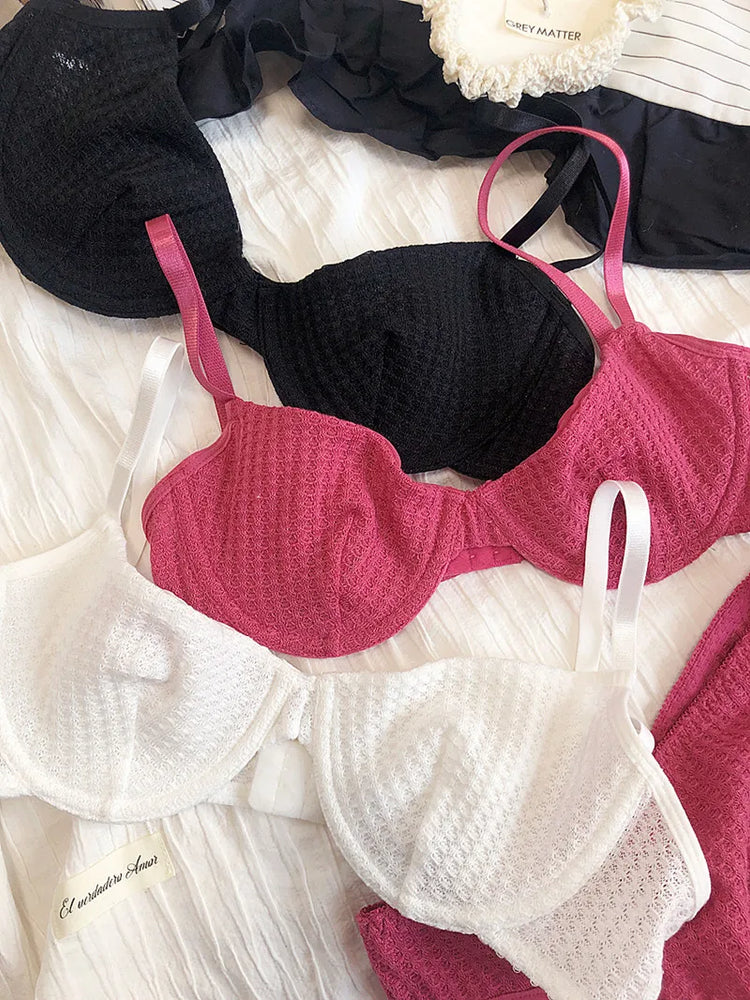 Plunge Push Up Wire-Free Bra & Brief Set – Seamless Sexy Lingerie