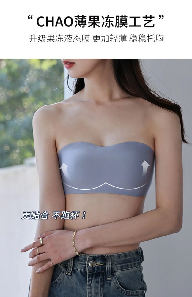 Seamless Anti-Slip Strapless Bra – Invisible Wireless Support