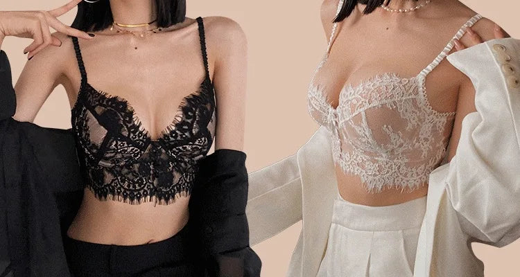 Retro Lace Anti-Sagging Bralette | Breathable Summer Vest