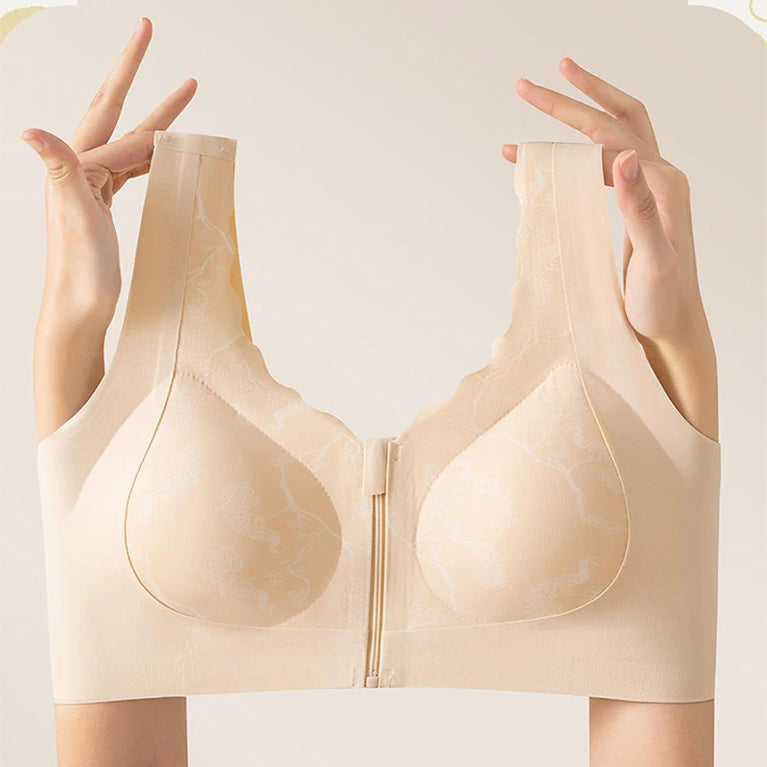Post-Mastectomy Front-Zipper Bra – Seamless Wireless Recovery Support