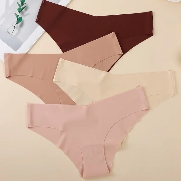 Seamless V-Waist Briefs (7-Pack) – Invisible Ice Silk Low-Rise Underwear