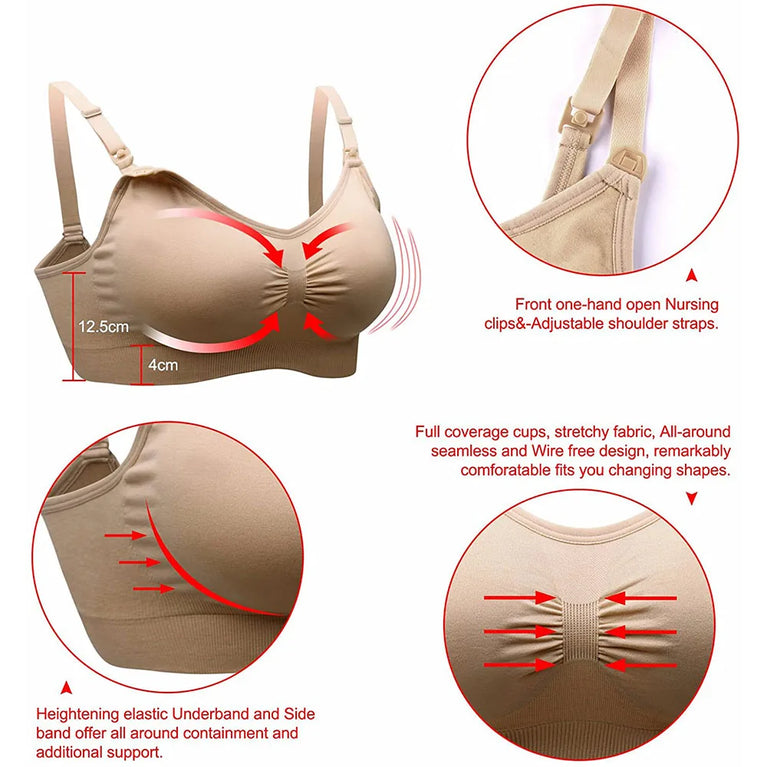 Maternity Nursing Bra | Breathable Wirefree Breastfeeding Support