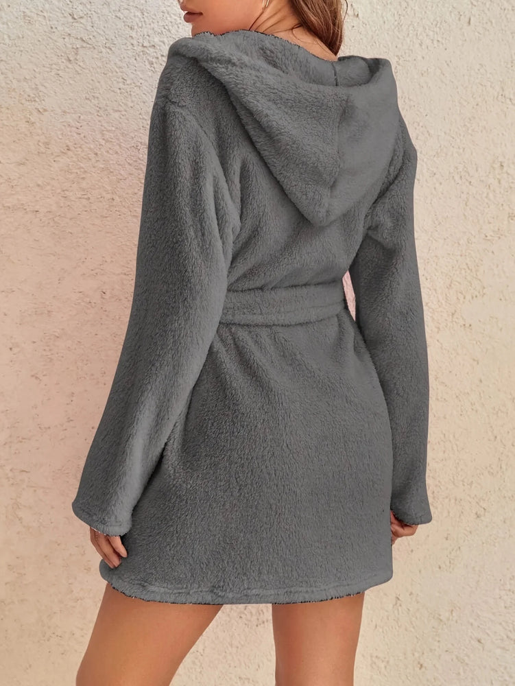 Women’s Thick Hooded Fleece Robe | Cozy Winter Bathrobe
