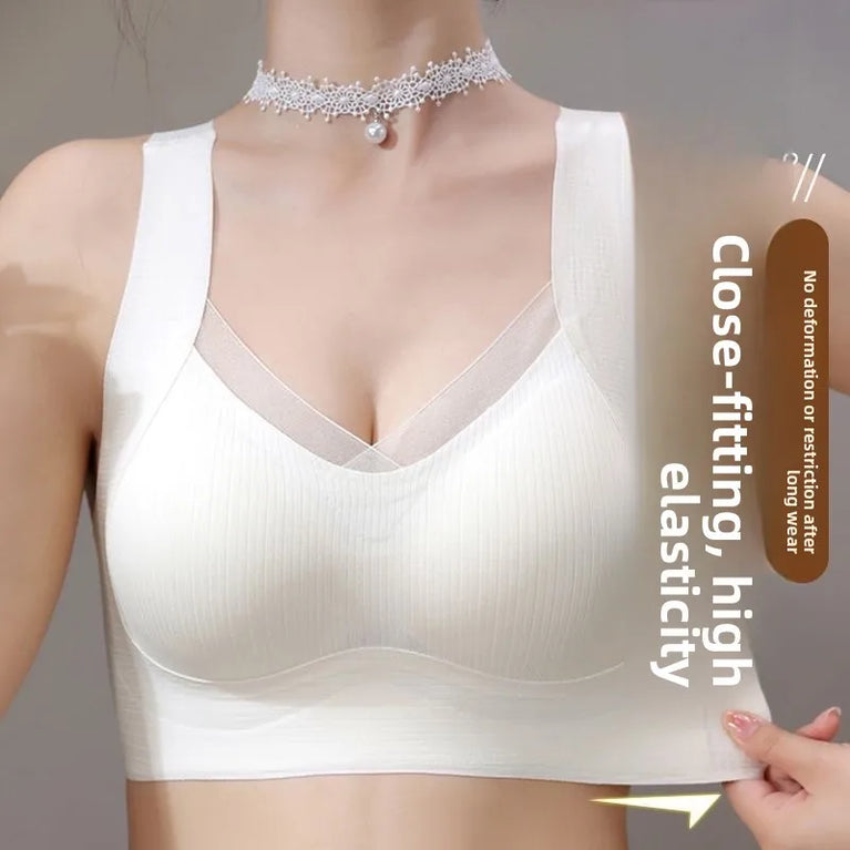 Seamless Backless Vest Bra | Adjustable Gathered Summer Fit