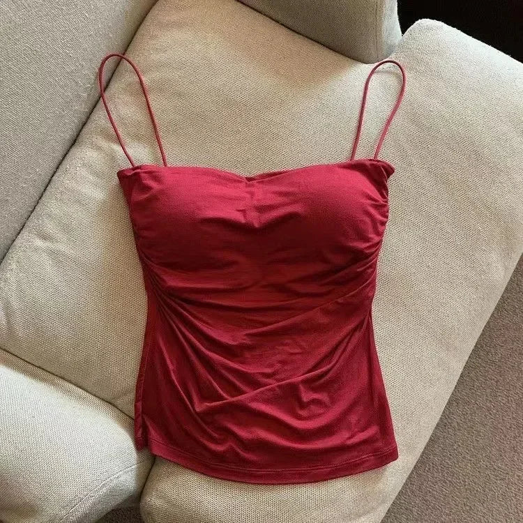 Women Summer Seamless Sexy Camisole Vest Padded Bralette Top