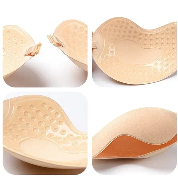 Invisible Silicone Strapless Bra | Self-Adhesive Push-Up Fit