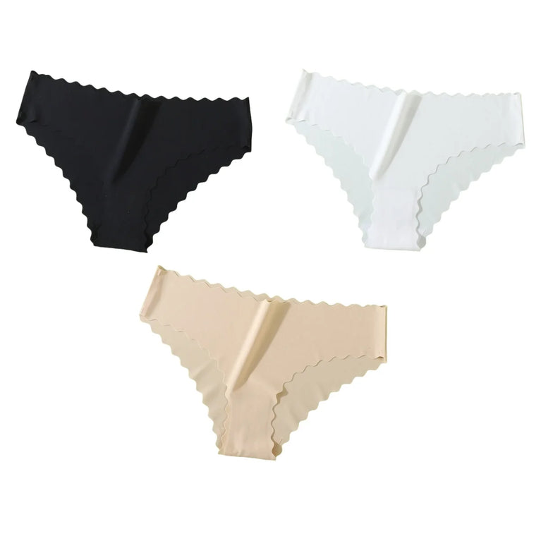 3pc Seamless Briefs | Low-Waist Soft Thin Panties