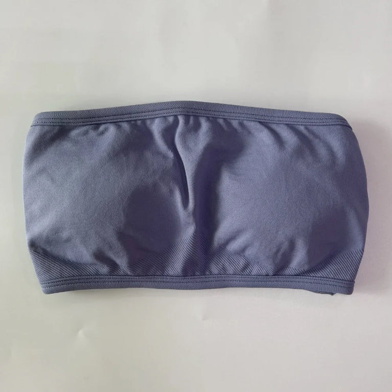 Strappy Backless Bandeau | Seamless Yoga Sports Bra