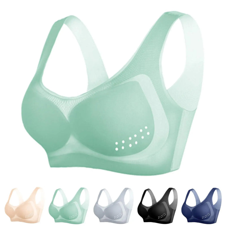 Ultra-Thin Ice Silk Seamless Bra | Cooling Plus-Size Support