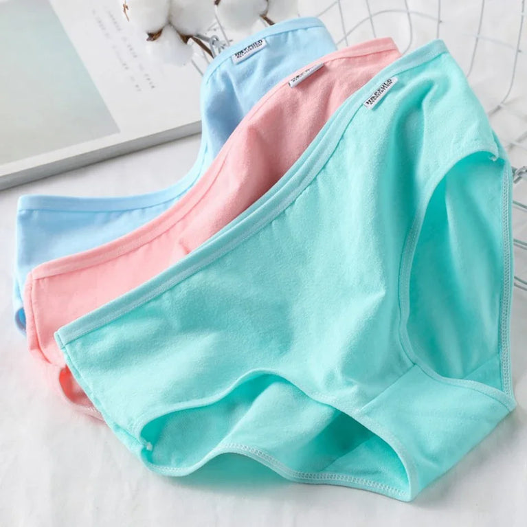 3pc Mid-Rise Cotton Briefs | Breathable Plus Size Comfort Set