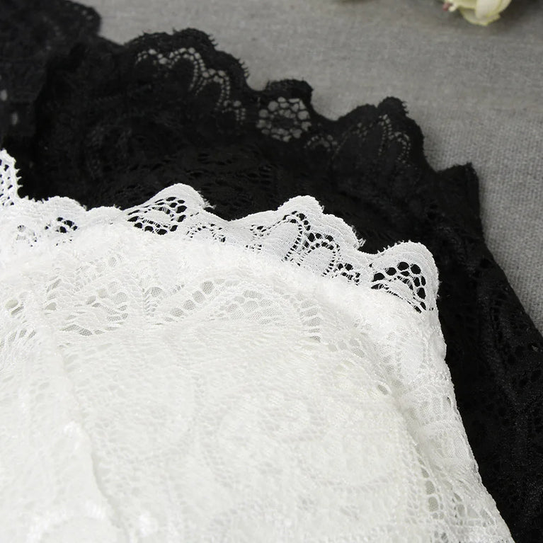 Lace Crochet Padded Bralette | Sexy V-Neck Modal Tank Top