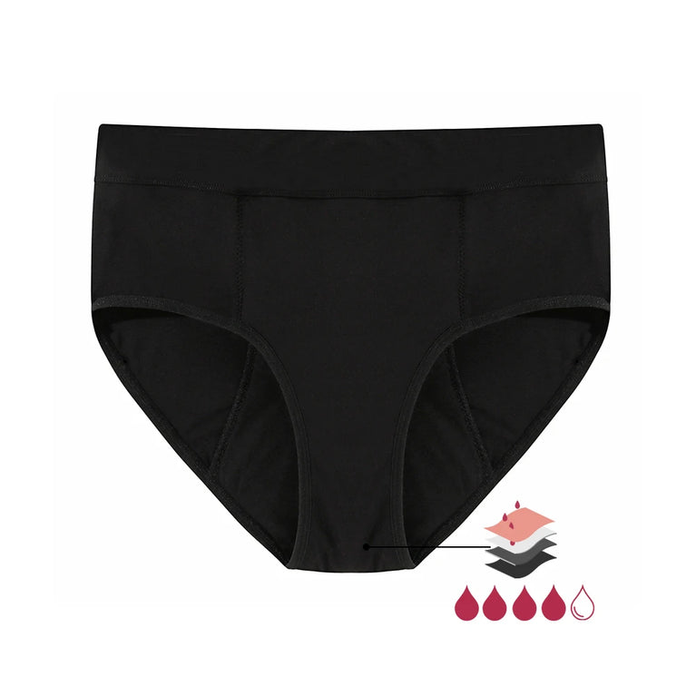 High-Waist Super Absorbent Period Underwear – Heavy-Overnight Protection