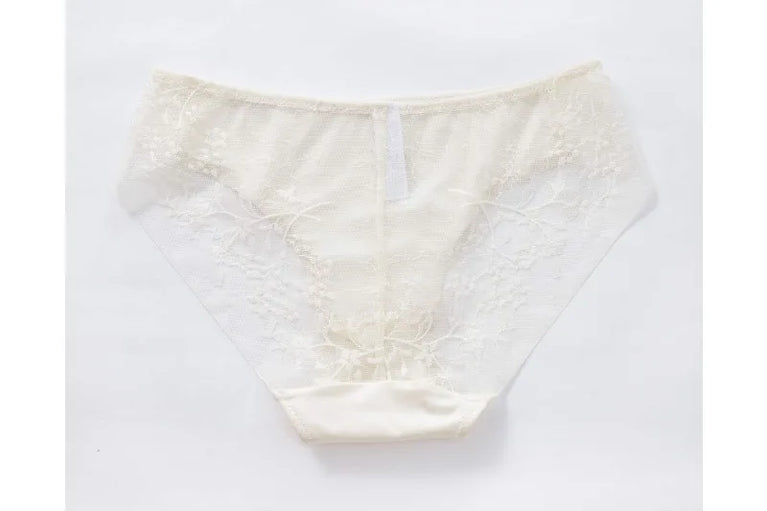 Floral Embroidery Plunge Push Up Bra Set – Elegant Underwire Lingerie