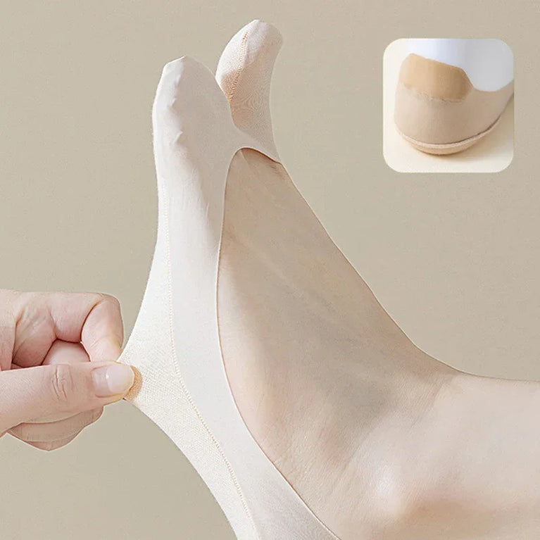 Women Ultra Thin Split Toe Invisible Boat Ankle Socks Summer