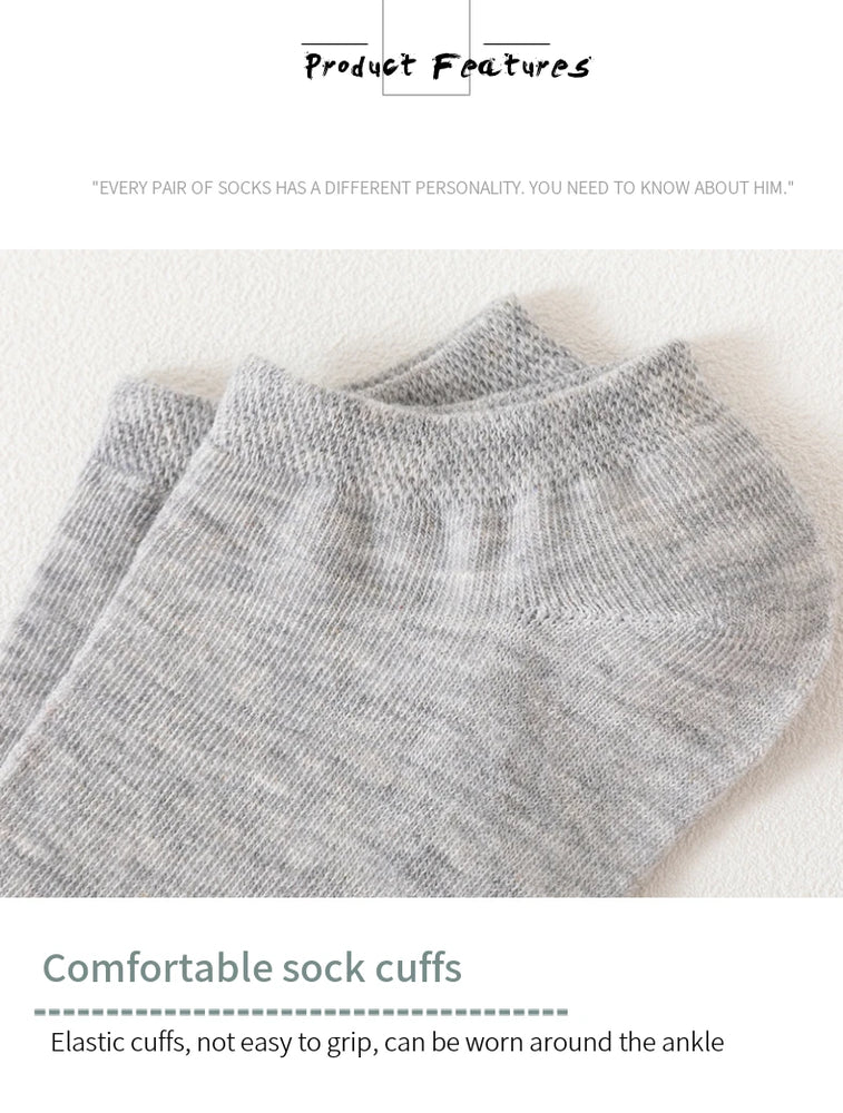 10-Pack Women's Cotton Boat Socks | Breathable Mesh Ankle Socks