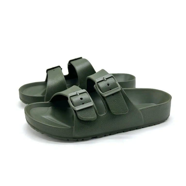 Double Buckle Slides | Thick Sole Anti-Skid Sandals